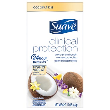 Suave Clinical Antiperspirant Deodorant, Coconut Kiss 1.7 oz