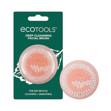 EcoTools Deep Cleansing Facial Brush, Manual Facial Cleansing Brush Exfoliates &amp; Deeply Cleanses, Remove Makeup &amp; Dry Skin, Eco-Friendly Face Brush for Cleansing, Color May Vary, 1 Count