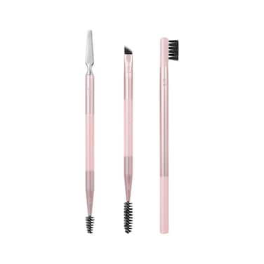 Real Techniques Brow Styling Set, For Lifting Brows, Fill &amp; Style, Dual-ended Makeup Brushes, Full Kit for Eyebrows, Get Full, Laminated, or Natural Brows, Multiuse Tools, 3 Piece Set