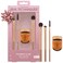 Real Techniques Starlit Gaze Eye + Lash 4 Piece Holiday Gift Set, Eye Makeup Brush Set For Eyeshadow &amp; Brow Products, Mini Eyelash Curler For Travel, Stocking Stuffer, Limited Edition, Cruelty-Free