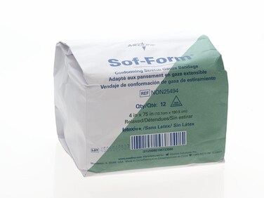 Medline Bandage, Gauze, Sof-Form, 4" x 75, Ns, Lf (Pack of 12)