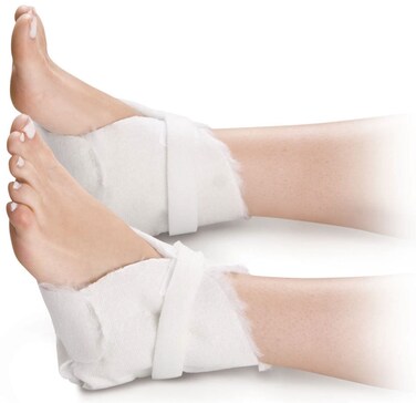 Medline Economy Heel Protectors with Hook-and-Loop Fasteners, Pressure Relief Cushions, 6 Pairs