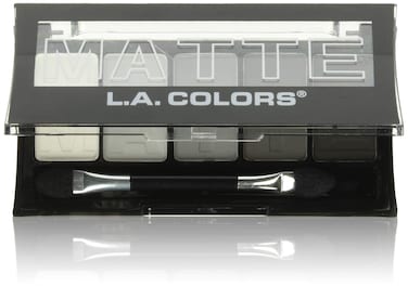 L.A. COLORS 5 Color Matte Eyeshadow Palette, Black Lace CEM475