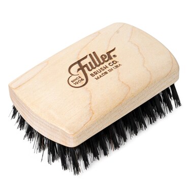 Fuller Brush Hair &amp; Beard Brush - Wooden Pocket Hairbrush &amp; Detangler w/ Firm Boar Bristles For Beards - Barber's Grooming &amp; Hair Styling Straightener For Bearded Men