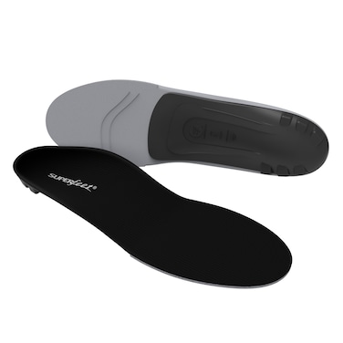 Superfeet All-Purpose Support Low Arch Insoles (Black) - Trim-to-Fit Orthotic Shoe Inserts for Thin, Tight Shoes - Professional Grade - 7.5-9 Men / 8.5-10 Women