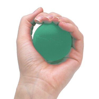 THERABAND Hand Exerciser, Ball For Hand, Wrist, Finger, Forearm, Grip Strengthening &amp; Therapy, Squeeze Ball to Increase Hand Flexibility &amp; Relieve Joint Pain, Green, Medium