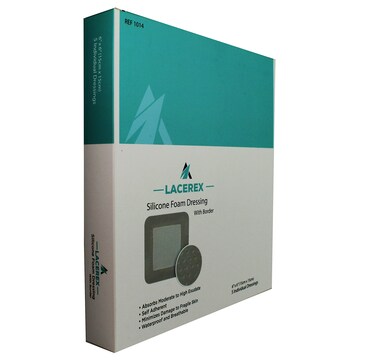 AWD Medical Bordered Silicone Foam Dressing - Bedsore Bandages - Absorbent, Waterproof Silicone Bandages, Large Bandages for Wounds, Wound Dressing First Aid Bandage for Wound Care - 5 Pack - 6" x 6