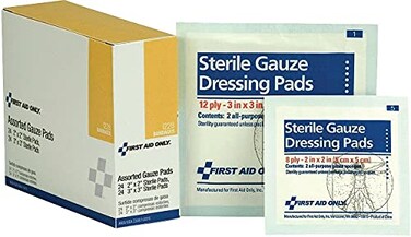 First Aid Only Dressing Pad, Gauze 2" &amp; 3" - 48 Per Box