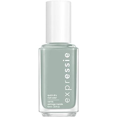 essie expressie Quick-Dry Nail Polish, 8-Free Vegan, Sk8 with Destiny, Soft Grey, Just for Kicks, 0.33 Ounce