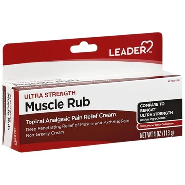 Leader Muscle Rub - Fast-Acting, Deep Penetrating Relief for Sore Muscles, Non-Greasy Formula Topical Analgesic, Camphor, Menthol &amp; Methyl Salicylate