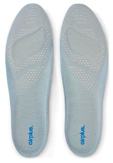 Airplus Extreme Active Gel Lightweight and Breathable Shoe Insoles for Cushion and Support, Men's, Size 7-13