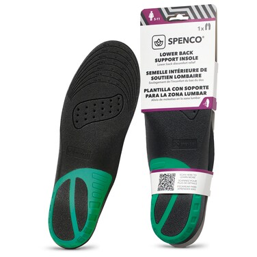 Spenco Lower Back Support Insole, Trim to Fit, Men's 7-13 / Women's 5-11