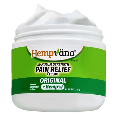 Hempvana Maximum Strength Relief Cream. Hemp Seed Oil for Muscles &amp; Joints, AS-SEEN-ON-TV, Odor-Free, Non-Greasy, Long-Lasting Relief