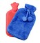 Classic Rubber Hot Water Bottle with Soft Plush Fleece Cover 2000ml (67 fl. oz) Soothing Heat Therapy for Pain Relief for Neck and Shoulders Feet Warmer Menstrual Cramps Stomach Aches (Blue)