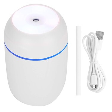 01 Aromatherapy Cool Mist Humidifier, Portable Essential Oil Diffuser, for Essential Oils Home Office Car Humidify a Long Time(White)