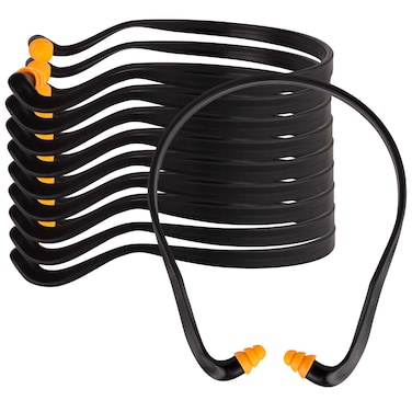 10 Pairs Soft Banded Silicone Reusable Ear Plugs Bulk for Sleeping Noise Hearing Protection Earplugs Music Concerts Construction Shooting Hunting Motor Sports Safety Gun Range Firearm Ear Protectors