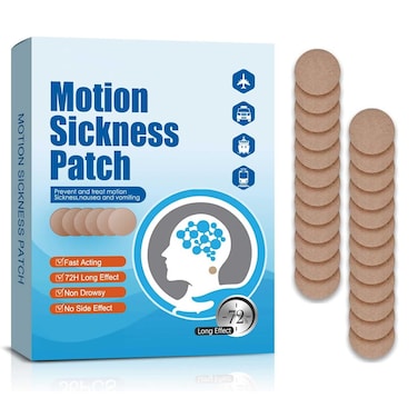 20PCS Motion Sickness Patches, Anti Nausea Sea Sickness Patch for Cruise, No Side Effects for Car and Boat Rides, Ships, Cruise and Airplane &amp; Other Forms of Transport - for Adults and Kids (20PCS)
