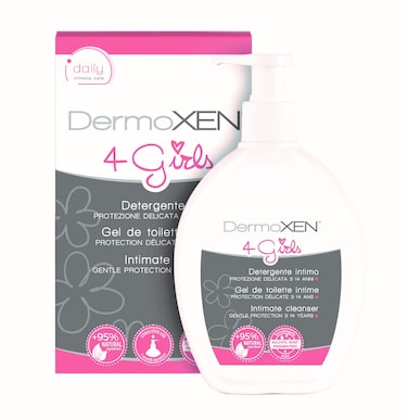 4 GIRLS Intimate Pediatric Cleanser for Children 2-13 Years. Gentle Intimate Soap against Itching and Redness. Without Sles, Parabens, Allergens. 200 ml