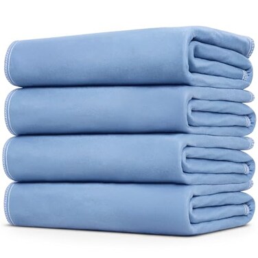 4 Pack 36" x 38" Large Absorbency Incontinence Bed Pads - Quick Drying Washable and Reusable Underpads for Kids, Adults, Elderly Dogs and Pets, Pee Mattress Protective Pad for Bed, Couch, Sofa, Floor