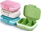 4 PC Pill Case 3 Removable Compartments Pill Box BPA-Free,Day Pill Organizer/3 Times a Day/AM-PM Travel Pill Organizer for Pocket or Purse Storage Vitamin, Fish Oil or Medicine