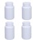 4PCS Empty Medicine Pill Bottle White Plastic Vials with Screw Cap Liquid Solid Powder Capsules Case Pill Tablet Holder Box Storage Container Reagent Bottle Travel Jar Pot (200ML)
