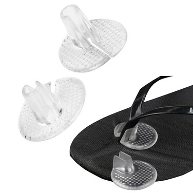 5 Pairs Transprent Silicone Gel Sandal Thong Protectors Toe Guards Cushions Flip-Flop Non-Slip Toe Separator Foot Pads (Style B)