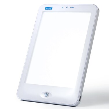 AABY WL21 Light Therapy Lamp UV Free Flicker Free 10000 Lux LED White Bright Light 3-Step Brightness 3-Step Timer Indicator Touch Control Compact Size Portable Mood Up-Lifter