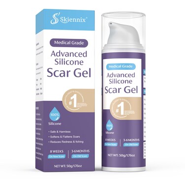 Advanced Scar Gel 1.76oz(50g), Silicone Scar Gel, Scar Cream for Surgical Scars, Reduces the Appearance of Scars from Stretch Marks, Burns, Injury, Keloids, Effective for Both Old &amp; New Scars