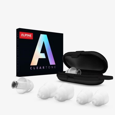 Alpine ClearTone - High Fidelity Ear Plugs for Concerts, Noise Sensitivity and More - 21dB - Soft &amp; Comfortable - Comes with 3 Sizes: S/M/L - Earplugs for Noise Reduction - Black