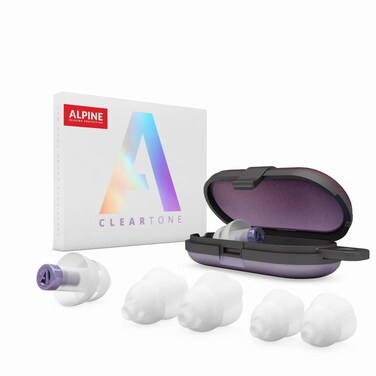 Alpine ClearTone - High Fidelity Ear Plugs for Concerts, Noise Sensitivity and More - 21dB - Soft &amp; Comfortable - Comes with 3 Sizes: S/M/L - Earplugs for Noise Reduction - Mica