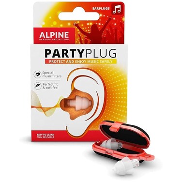 Alpine PartyPlug Concert Ear Plugs - Noise Reduction Ear Plugs for Party, Concert, Festival and Music - Reusable Earplugs