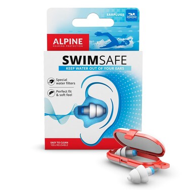Alpine SwimSafe - Ear Plugs for Swimming - Ear Protection Against Water - Comfortable Waterproof Earplugs with Filter - Hyopoallergenic &amp; Sustainable