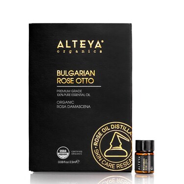 Alteya Organics Rose Essential Oil, Pure Certified Organic Bulgarian Rose Otto, 2.3mL Sample Size