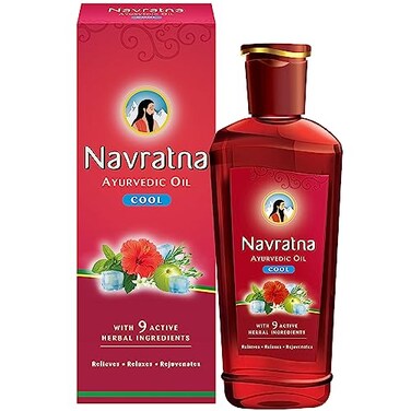 Ayurvedic Cool Oil   with 9 Active Herbal Ingredients   Relaxing Head Massage Oil   Quick Relief from Headache &amp; Body Ache   10.14 Fl Oz/300ml