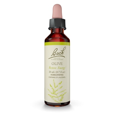 Bach Original Flower Remedies, Olive - Restore Energy - Natural Homeopathic Flower Essence for Emotional Balance - Vegan, Gluten Free, Sugar Free - 20mL Dropper