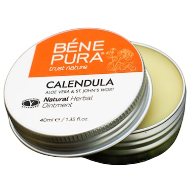 BenePura Calendula Ointment - Natural Calendula Cream for Burns, Cuts, Scrapes and Wounds - Calendula Salve for Dry Skin - Burn Cream, Burn Ointment with Aloe Vera and St Johns Wort - 1.35 fl. Oz