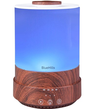 BlueHills Premium 2500 ML XL Essential Oil Diffusers - 30 Hr Run Aromatherapy Diffuser &amp; Air Humidifier Mist for Large Room - 7 LED Colors Oil Diffuser Essential Oils for Home w/Auto Shut Off - F003