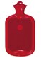 Classic Rubber Hot Water Bottle with Hanging Hole, Holds 2 Liters, Red