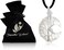 Clear Quartz Crescent Moon Crystal Necklace - Balance &amp; Clarity Pendant. Abundance &amp; Luck Stone