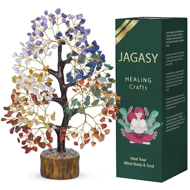 Crystal Tree Of Life - 7 Chakra Tree, Good Luck Money Tree, Gemstone Bonsai Tree, Meditation Accessories, Crystals And Stones, Spiritual Crystals, Feng Shui Decor, Holistic Home Decor, Chakra Gifts