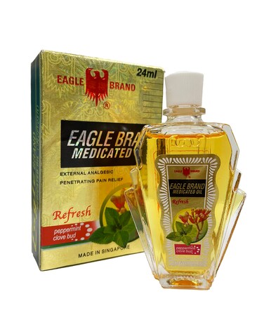 Eagle 24ml Brand Medicated Oil External Analgesic (Refresh-Peppermint Clove Bud)