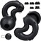 Ear Plugs for Sleeping Noise Cancelling Up to NRR49dB-Ultra Soft, Reusable Silicone Earplugs for Sleep Snoring Blocking, Side Sleepers-10 Ear Tips in XS/S/M/L/Double Layer- Cool Black