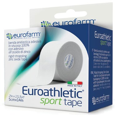 Euroathletic Sports Tape -2 in x 15 yds - Strong Adhesive Bandage for Athletes, Easy to Tear,No Sticky Residue,Ideal for Lacrosse,Climbers and Boxing.