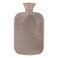 Fashy Double Ribbed Wave Pattern in Mother of Pearl Colour Taupe Hot Water Bottle, 2.0 Litre