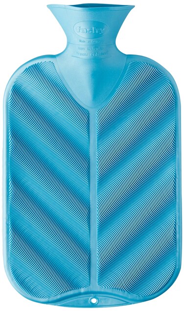 Fashy Hot Water Bottle Single Ripped with 3D Wave, 0.34, Emerald, 340 g