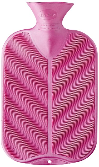 Fashy Hot Water Bottle Single Ripped with 3D Wave, 0.34, Fuchsia, 340 g