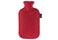 Fashy Hot Water Bottle with Fleece Cover Cranberry - Made in Germany