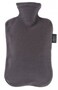 Fashy Hot Water Bottle with Fleece Cover, 2.0 L, Charcoal
