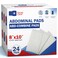 GauzeCare Sterile Abdominal- ABD Combine Pads  24-Pack, 8x10 Inches  Extra Absorbent &amp; Thick, Individually Wrapped Wound Dressing, First Aid Pads  Surgical-Grade, Nonstick- for Heavy Leakage, Post Op
