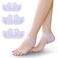Gel Heel Cups (3 Pairs, FSA or HSA Eligible) - Great for Heel Pain, Moisturizing Relief for Heal Dry Cracked Heels, Achilles Tendinitis, and Medical Grade Silicone - Protective Insert Sleeve.